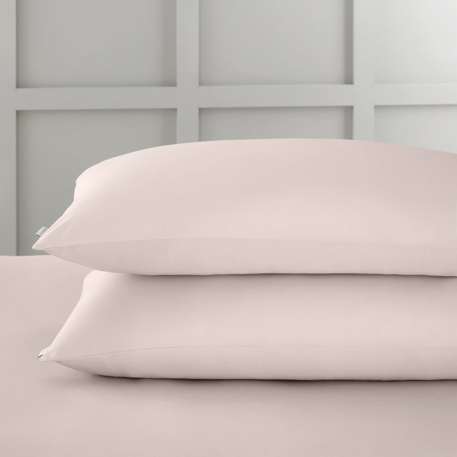 Bianca Fine Linens 400 Thread Count Cotton Sateen Pillowcases - 400 Thread Count Cotton Standard Pillowcase Pair Blush