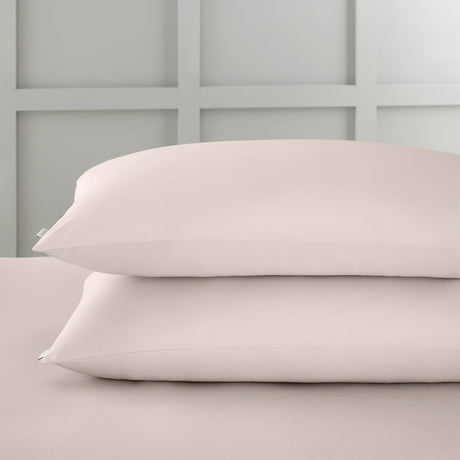 Bianca Fine Linens 400 Thread Count Cotton Sateen Pillowcases - 400 Thread Count Cotton Standard Pillowcase Pair Blush