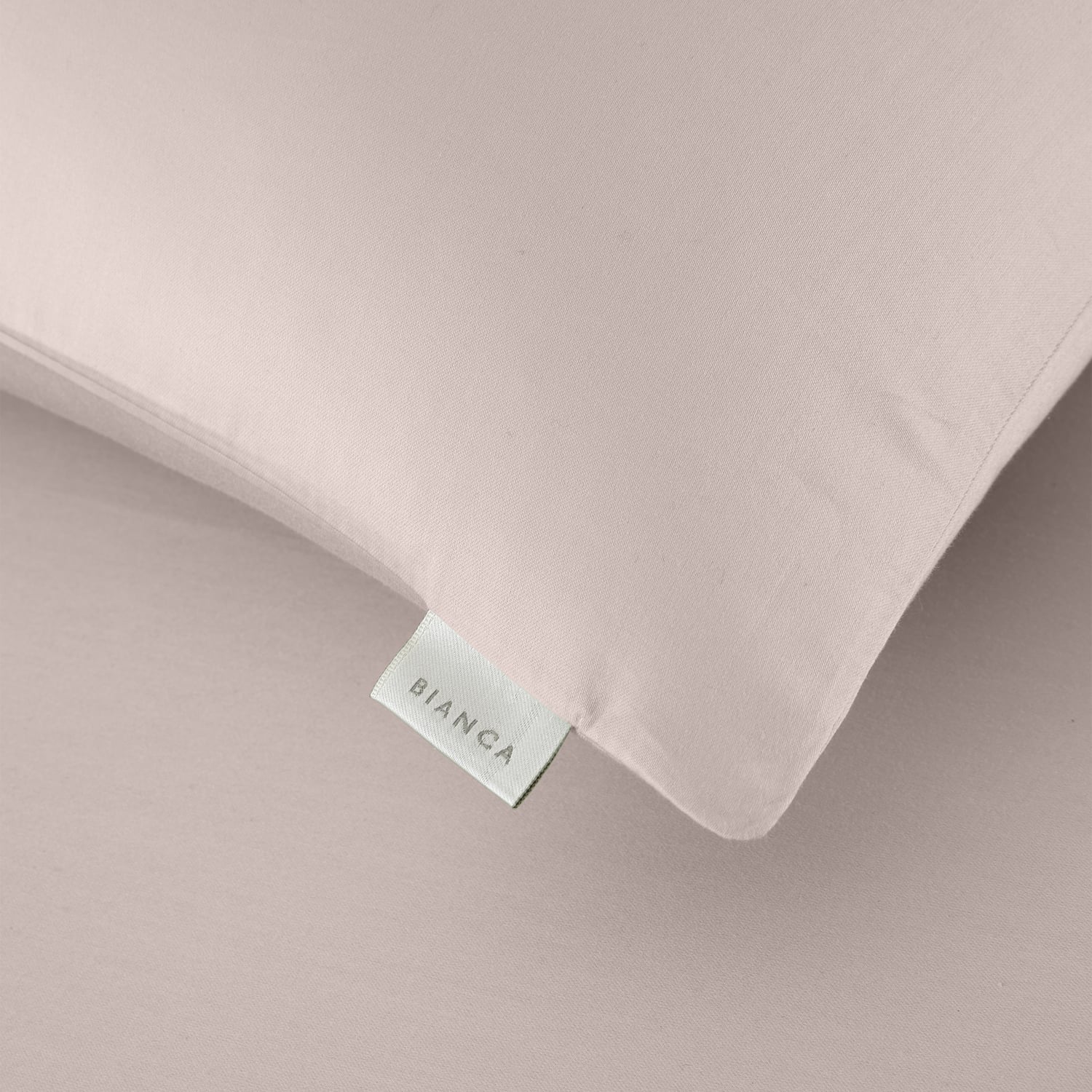 Bianca Fine Linens 400 Thread Count Cotton Sateen Pillowcases - 400 Thread Count Cotton Standard Pillowcase Pair Blush