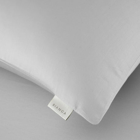 Bianca Fine Linens 400 Thread Count Cotton Sateen Pillowcases - 400 Thread Count Cotton Standard Pillowcase Pair Grey