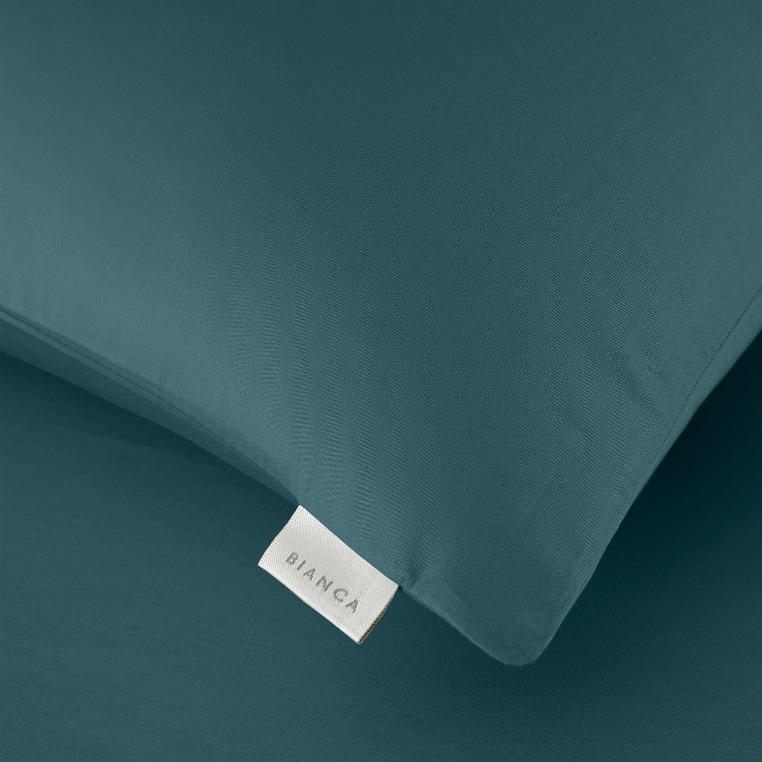 Bianca Fine Linens 400 Thread Count Cotton Sateen Pillowcases - 400 Thread Count Cotton Standard Pillowcase Pair Teal