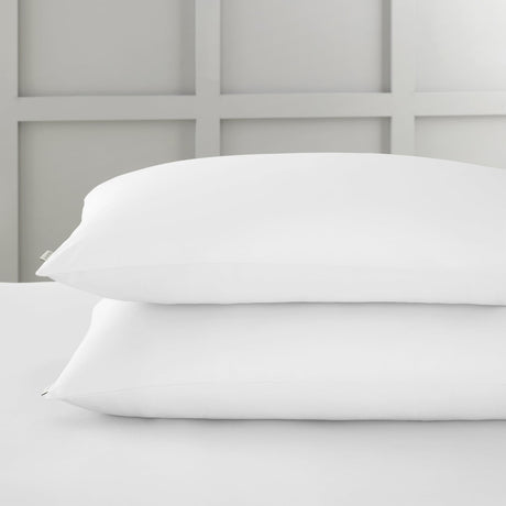 Bianca Fine Linens 400 Thread Count Cotton Sateen Pillowcases - 400 Thread Count Cotton Standard Pillowcase Pair White