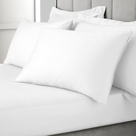 Bianca Fine Linens 400 Thread Count Cotton Sateen Pillowcases - 400 Thread Count Cotton Standard Pillowcase Pair White