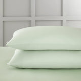 Bianca Fine Linens 400 Thread Count Cotton Sateen Pillowcases - 400 Thread Count Cotton Strandard Pillowcase Pair Green