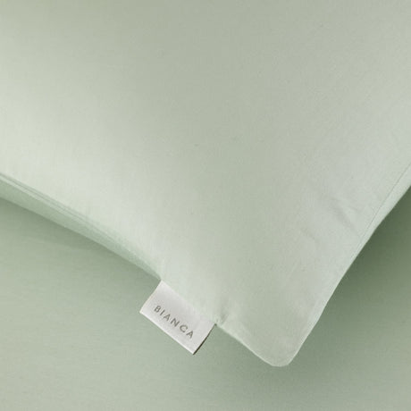 Bianca Fine Linens 400 Thread Count Cotton Sateen Pillowcases - 400 Thread Count Cotton Strandard Pillowcase Pair Green