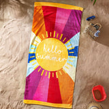 Catherine Lansfield Hello Summer Cotton Beach Towel 76x160cm - Multi