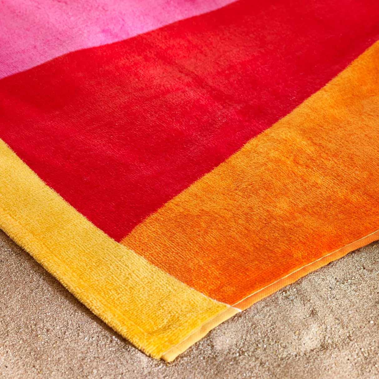 Catherine Lansfield Hello Summer Cotton Beach Towel 76x160cm - Multi - Hello Summer Beach Towel