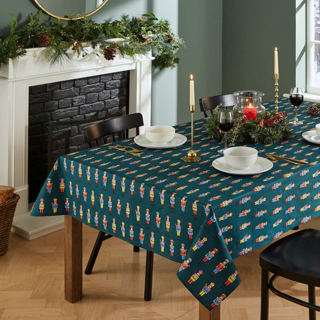 Catherine Lansfield Nutcracker Christmas Tablecloth