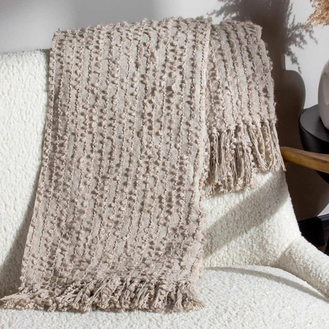 Arvo Woven Tasselled Throw 130cm x 180cm