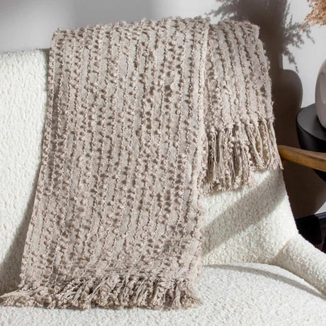 Arvo Woven Tasselled Throw 130cm x 180cm by Wylder