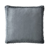 Catherine Lansfield Filled Cushion Winter Warmers 55cm x 55cm - Charcoal - Velvet And Faux Fur Charcoal Cushion