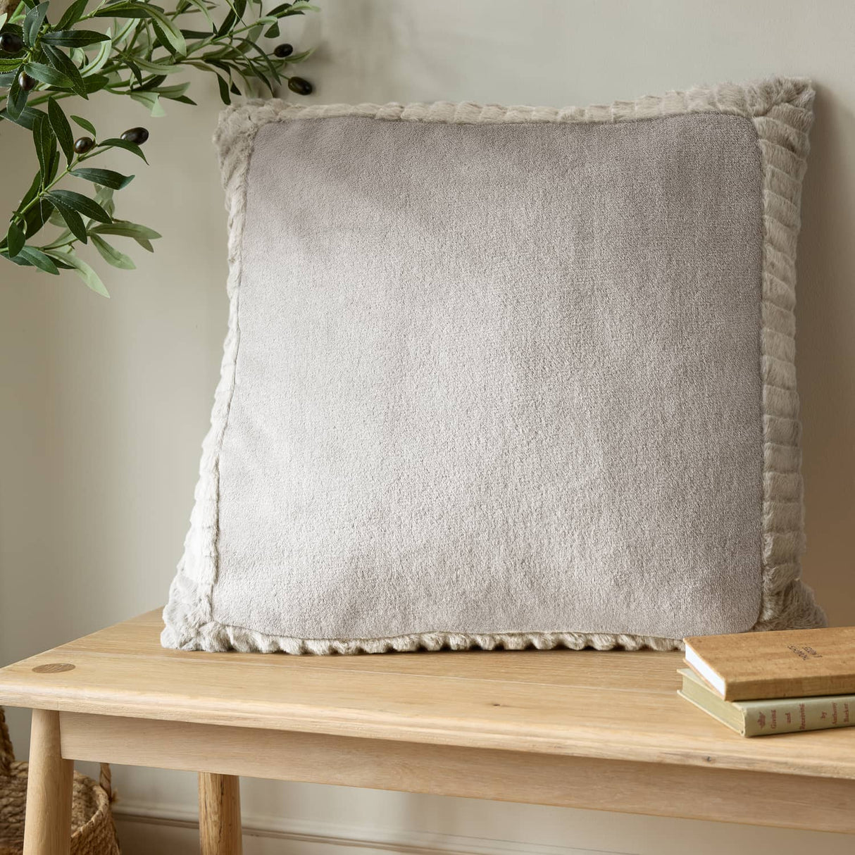 Catherine Lansfield Filled Cushion Winter Warmers 55cm x 55cm - Natural