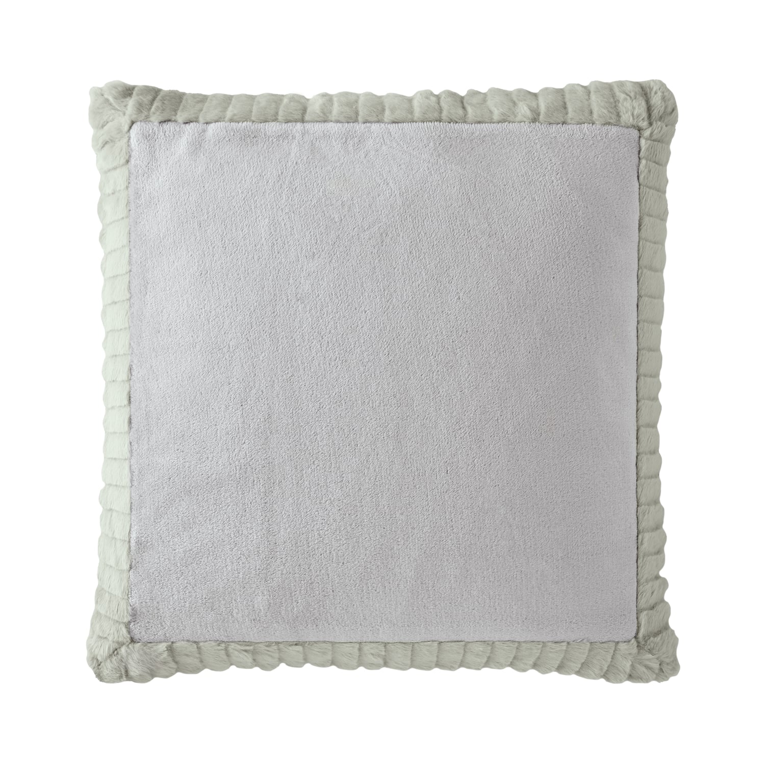 Catherine Lansfield Filled Cushion Winter Warmers 55cm x 55cm - Natural - Velvet And Faux Fur Natural Cushion