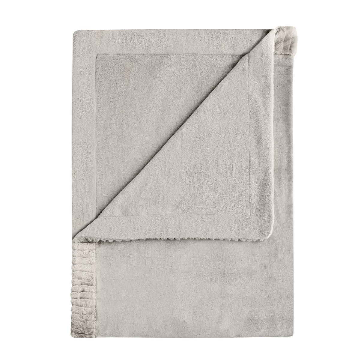 Catherine Lansfield Velvet and Faux Fur Throw – Natural – 150cm x 200cm - Velvet And Faux Fur Natural Throw (1)