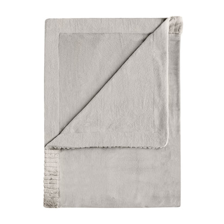 Catherine Lansfield Velvet and Faux Fur Throw – Natural – 150cm x 200cm - Velvet And Faux Fur Natural Throw (1)