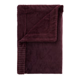 Catherine Lansfield Velvet and Faux Fur Throw – Plum – 150cm x 200cm - Velvet And Faux Fur Plum Throw