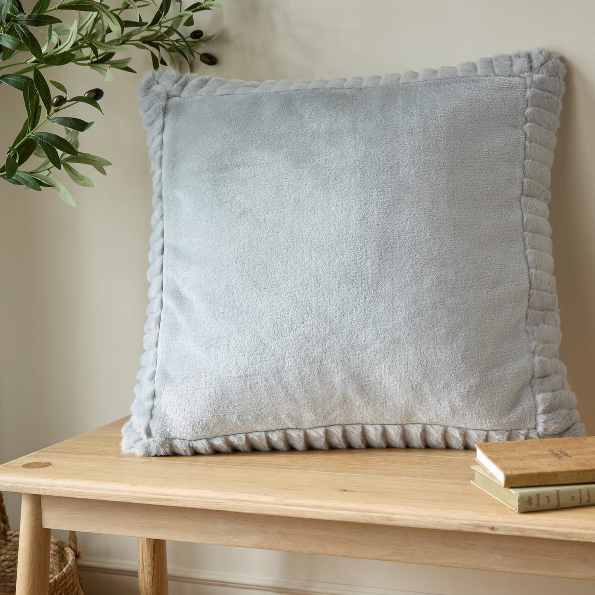 Catherine Lansfield Filled Cushion Winter Warmers 55cm x 55cm - Silver