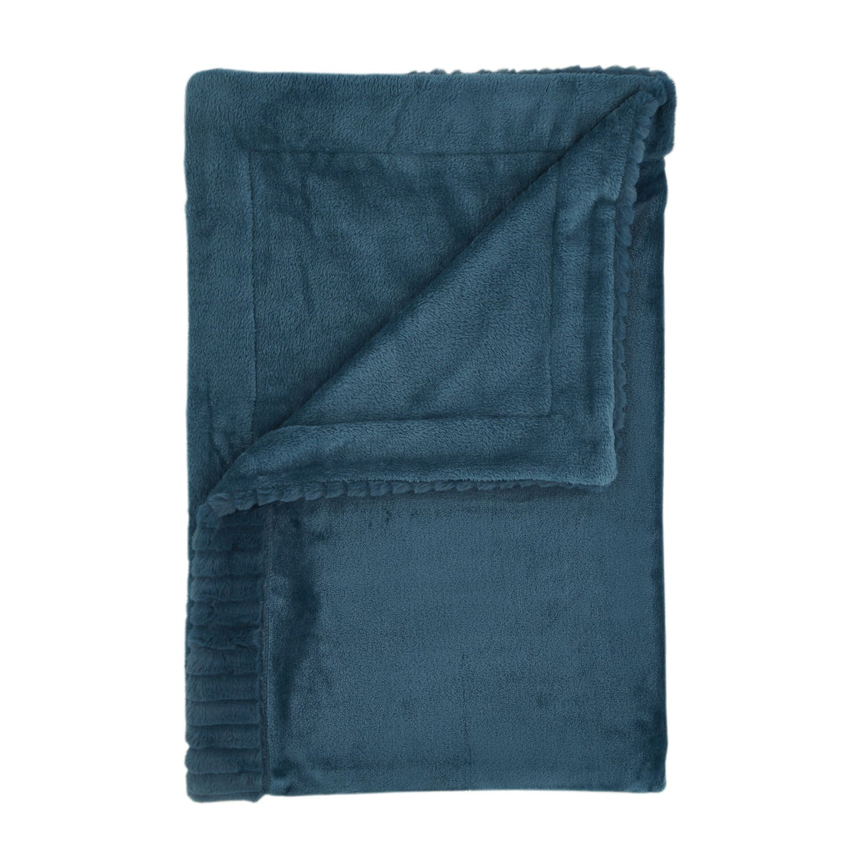 Catherine Lansfield Velvet and Faux Fur Throw – Teal – 150cm x 200cm - Velvet And Faux Fur Teal Throw (1)