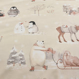 Catherine Lansfield Winter Friends Festive Christmas Duvet Cover Set - Natural - Winter Friends Duvet Set