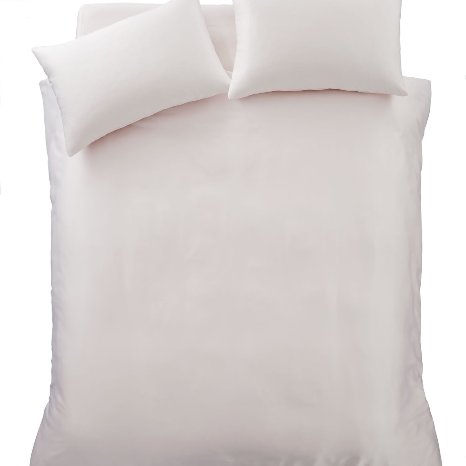 Catherine Lansfield Silky Soft Satin Blush Duvet Cover Bedding Set - Silky Soft Satin Duvet Set Blush