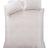 Catherine Lansfield Silky Soft Satin Blush Duvet Cover Bedding Set - Silky Soft Satin Duvet Set Blush