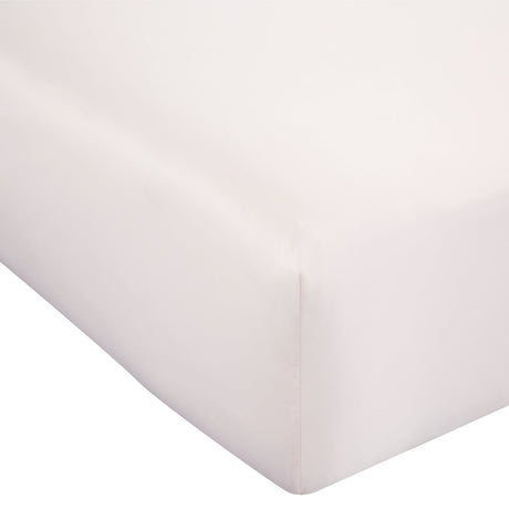 Catherine Lansfield Silky Soft Satin 30cm Deep Blush Fitted Sheet - Silky Soft Satin Fitted Sheet Blush