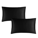 Catherine Lansfield Silky Soft Satin Pillowcases - Silky Soft Satin Std Pc Pair Black