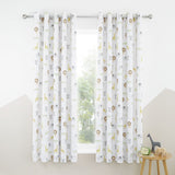 Catherine Lansfield Roarsome Animals Kids Blackout Eyelet Curtains Polycotton - Roarsome Animals Curtains