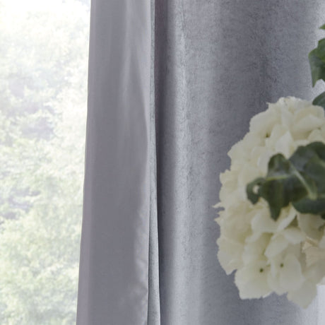 Catherine Lansfield Glamour Sequin Crushed Velvet Eyelet Curtains - Crushed Velvet Glamour Curtains