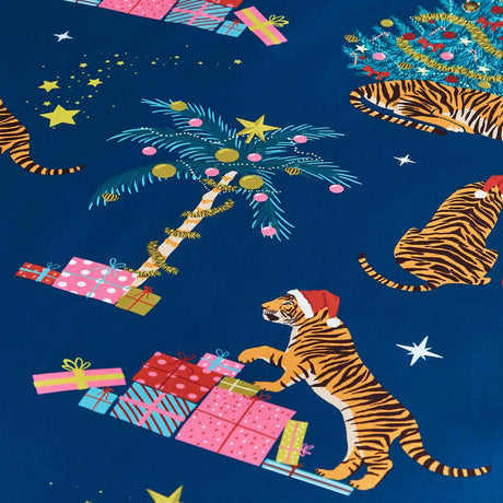 Catherine Lansfield Christmas Tiger Festive Duvet Cover Set 3