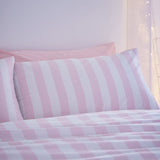 Sassy B Stripe Tease Pink Duvet Cover Bedding Set