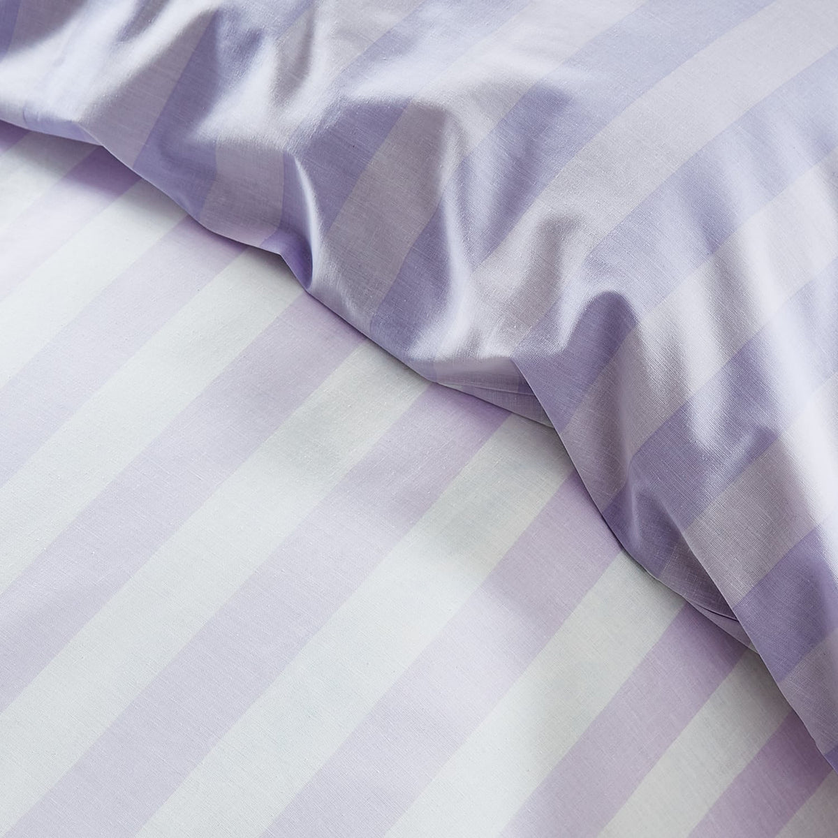 Sassy B Stripe Tease Reversible Lilac Duvet Cover Bedding Set - Stripe Tease Lilac Duvet Set