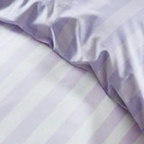 Sassy B Stripe Tease Reversible Lilac Duvet Cover Bedding Set - Stripe Tease Lilac Duvet Set