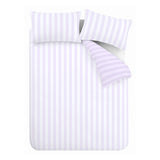 Sassy B Stripe Tease Reversible Lilac Duvet Cover Bedding Set - Stripe Tease Lilac Duvet Set