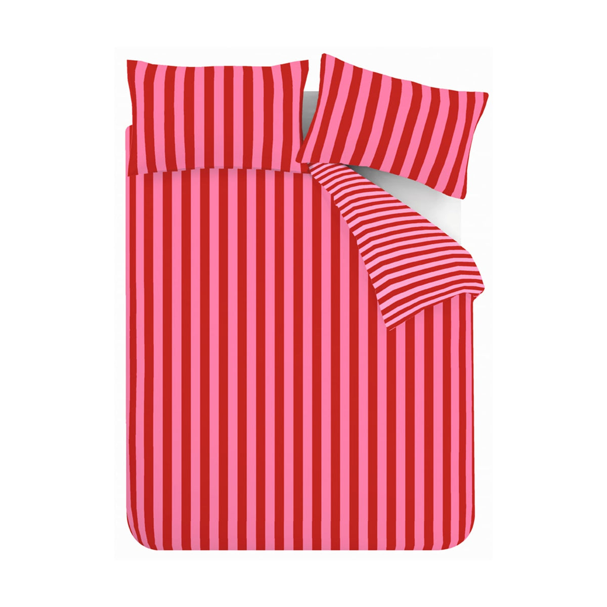 Sassy B Stripe Tease Duvet Cover Set - Stripe Tease Red Duvet Set