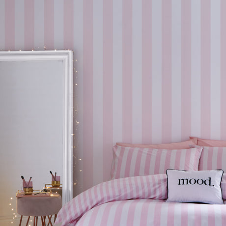 Sassy B Stripe Tease Blue and White Striped Wallpaper - Stripe Tease Wallpaper
