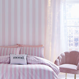 Sassy B Stripe Tease Blue and White Striped Wallpaper - Stripe Tease Wallpaper