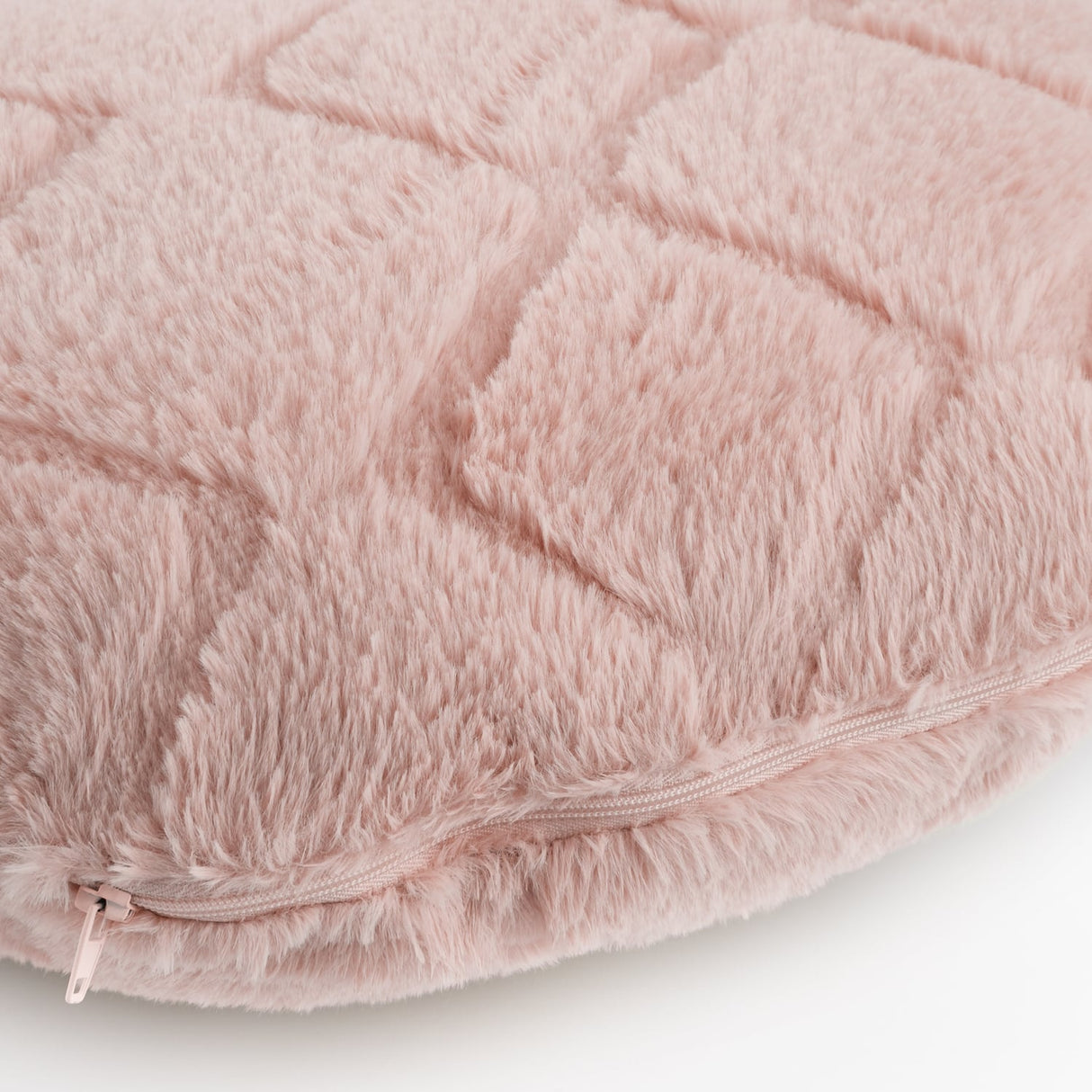 Catherine Lansfield Cosy Diamond Filled Cushion 43cm x 43cm - Blush - Cosy Diamond Cuddle Chair Blush