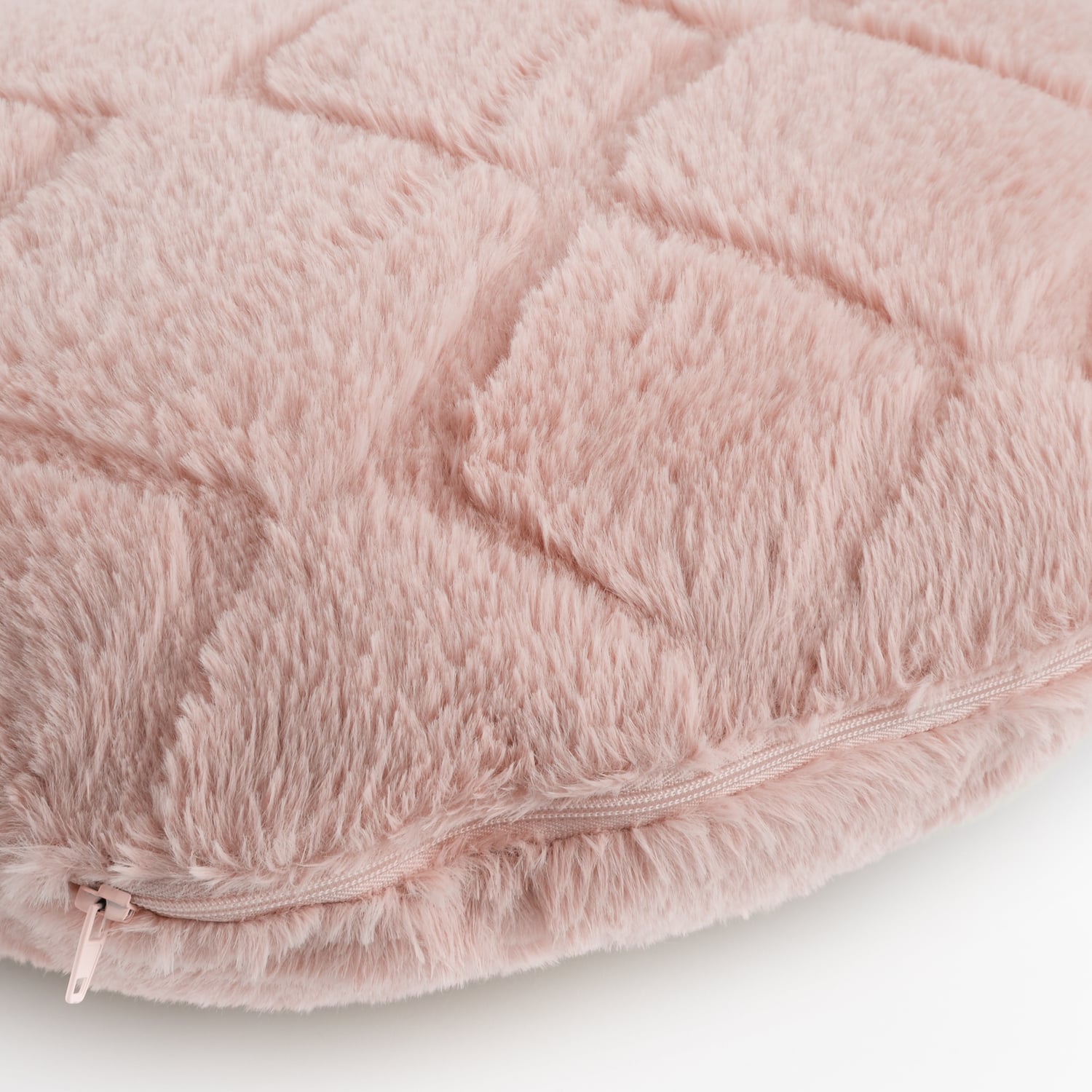 Catherine Lansfield Cosy Diamond Filled Cushion 43cm x 43cm - Blush - Cosy Diamond Cuddle Chair Blush