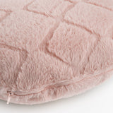 Catherine Lansfield Cosy Diamond Filled Cushion 43cm x 43cm - Blush - Cosy Diamond Cuddle Chair Blush