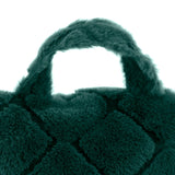 Catherine Lansfield Cosy Diamond Filled Cushion 43cm x 43cm - Bottle Green - Cosy Diamond Cuddle Chair Bottle Green