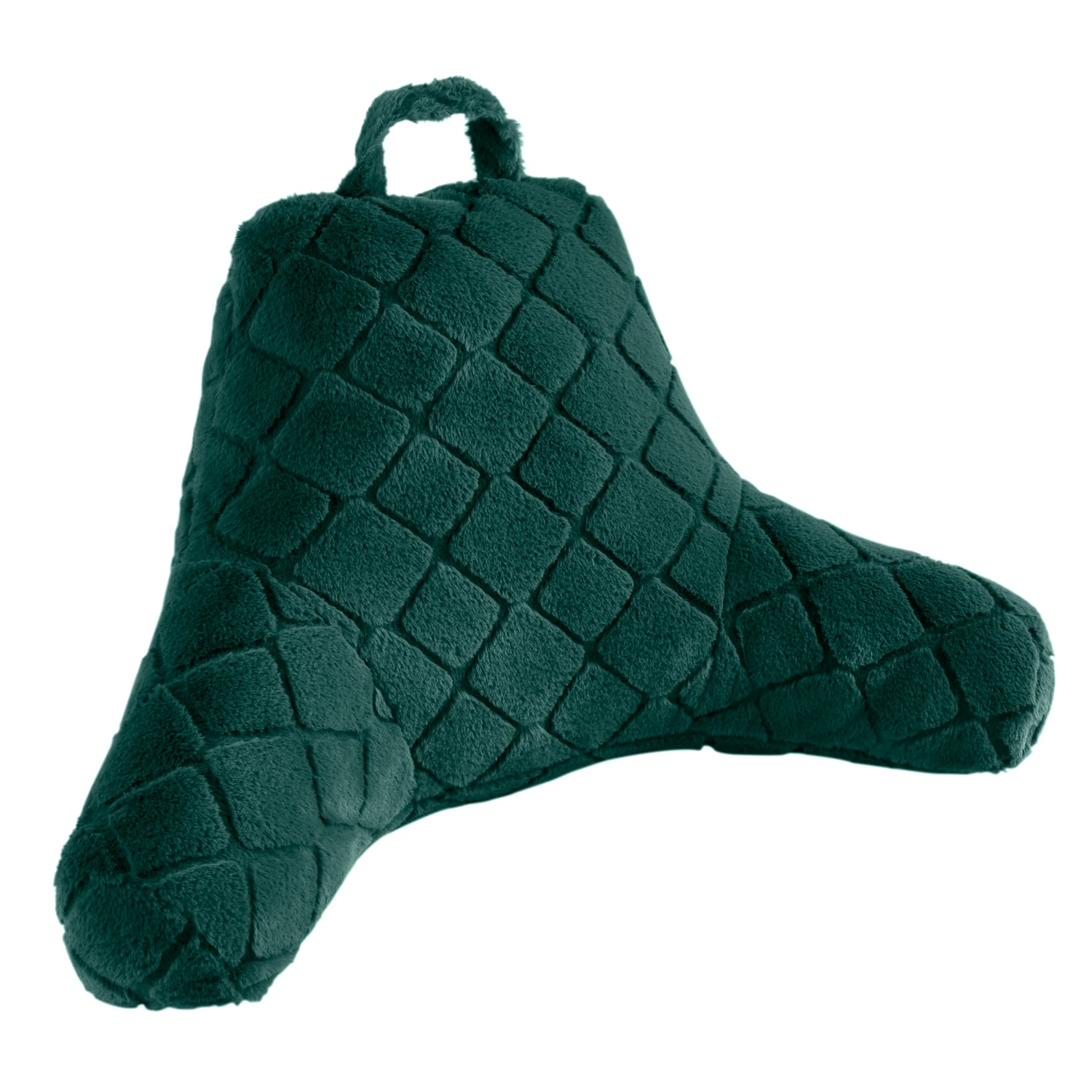 Catherine Lansfield Cosy Diamond Filled Cushion 43cm x 43cm - Bottle Green - Cosy Diamond Cuddle Chair Bottle Green