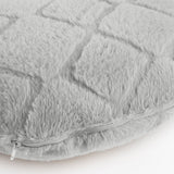 Catherine Lansfield Cosy Diamond Filled Cushion 43cm x 43cm - Silver - Cosy Diamond Cuddle Chair Silver