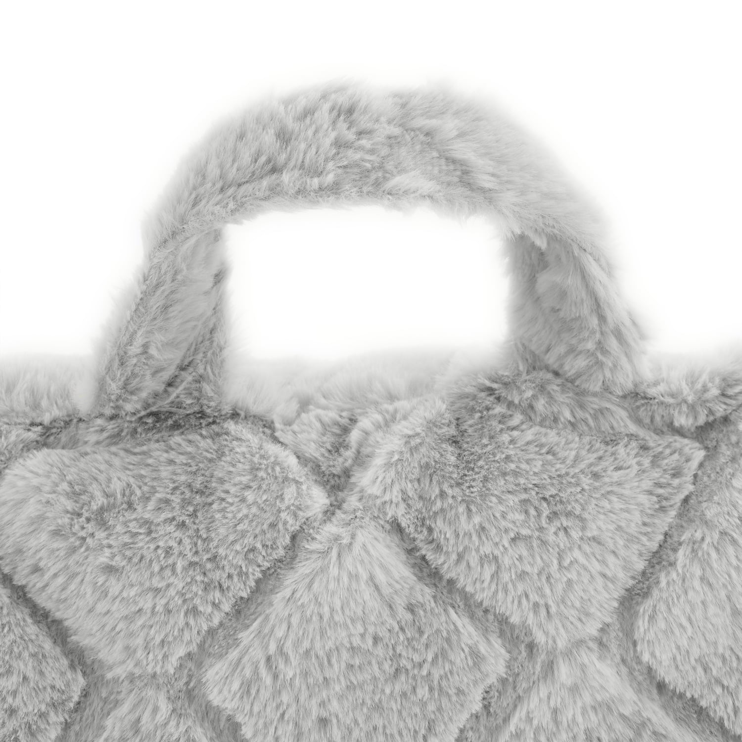 Catherine Lansfield Cosy Diamond Filled Cushion 43cm x 43cm - Silver - Cosy Diamond Cuddle Chair Silver