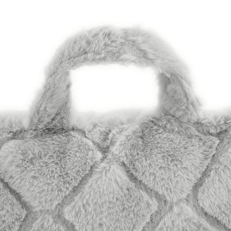 Catherine Lansfield Cosy Diamond Filled Cushion 43cm x 43cm - Silver - Cosy Diamond Cuddle Chair Silver