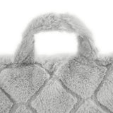Catherine Lansfield Cosy Diamond Geometric Duvet Cover Set - Silver - Cosy Diamond Cuddle Chair Silver