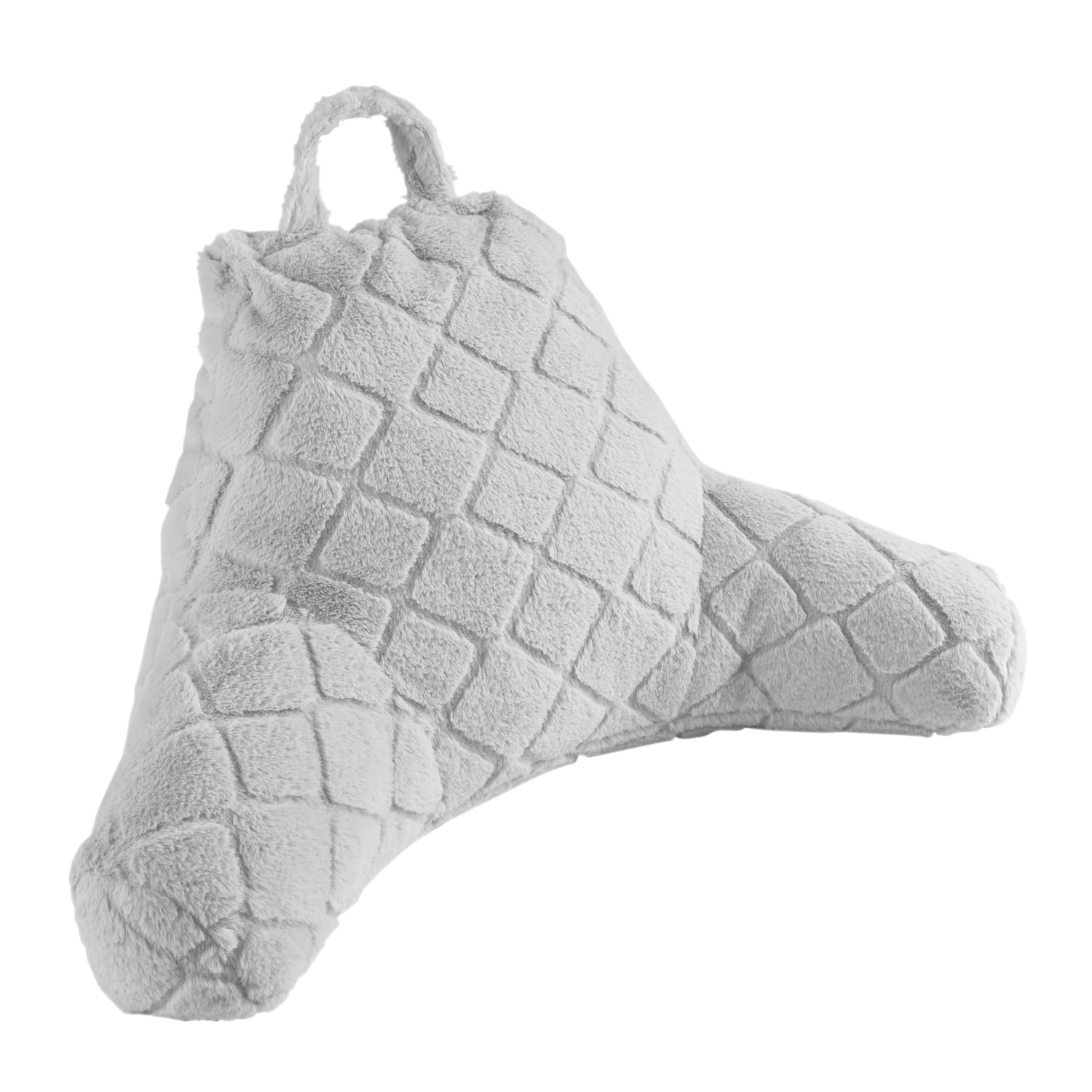 Catherine Lansfield Cosy Diamond Filled Cushion 43cm x 43cm - Silver - Cosy Diamond Cuddle Chair Silver