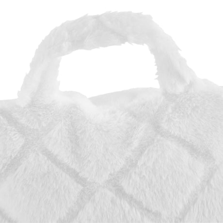 Catherine Lansfield Cosy Diamond Filled Cushion 43cm x 43cm - White - Cosy Diamond Cuddle Chair White