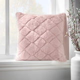 Catherine Lansfield Cosy Diamond Filled Cushion 43cm x 43cm - Blush - Cosy Diamond Cushion Blush