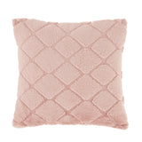 Catherine Lansfield Cosy Diamond Filled Cushion 43cm x 43cm - Blush - Cosy Diamond Cushion Blush